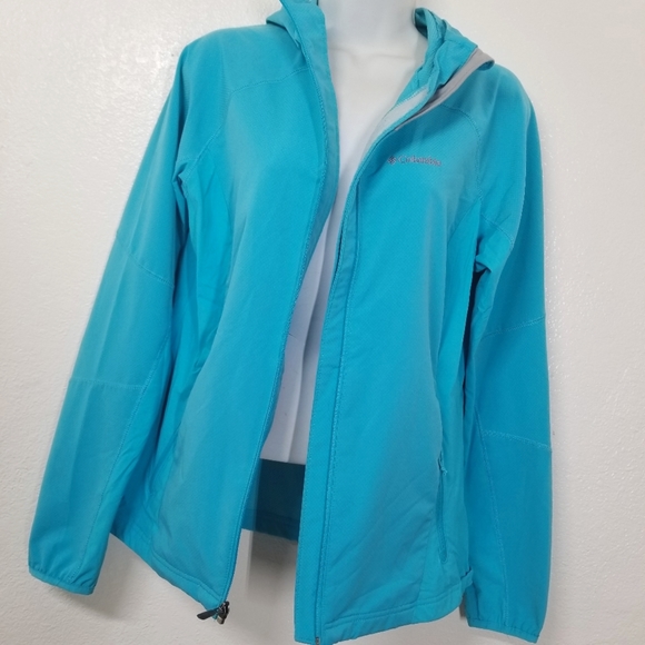 Columbia Size M Blue Jacket Omnishield Advanced Repelancy Lightweight Sportswear - Picture 2 of 7